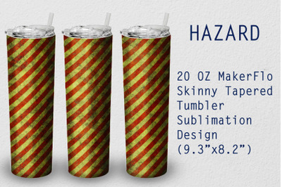 Tumbler Tapered 20 OZ Sublimation Hazard  Wrap Design