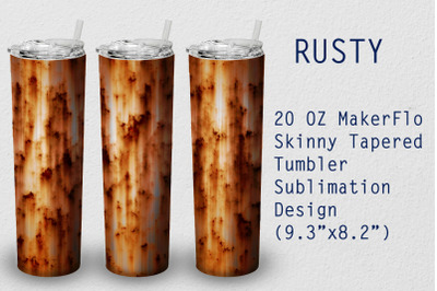 Tumbler Tapered 20 OZ Sublimation Rusty Wrap Design