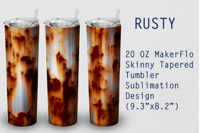 Tumbler Tapered 20 OZ Sublimation Rusty Wrap Design