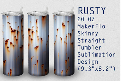 Tumbler Straight 20 OZ Sublimation Rusty Wrap Design