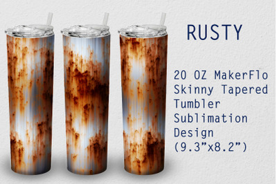 Tumbler Tapered 20 OZ Sublimation Rusty Wrap Design