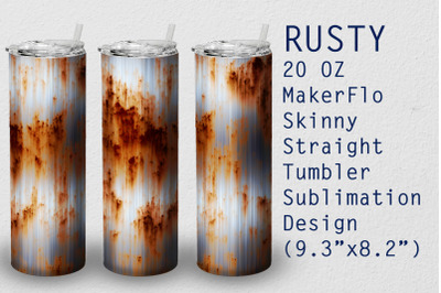 Tumbler Straight 20 OZ Sublimation Rusty Wrap Design