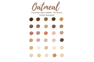 Oatmeal Procreate Colour Palette