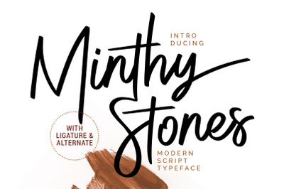 Minthy Stones Modern Handwritten