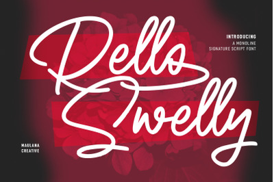 Rello Swelly Monoline Signature Script Font