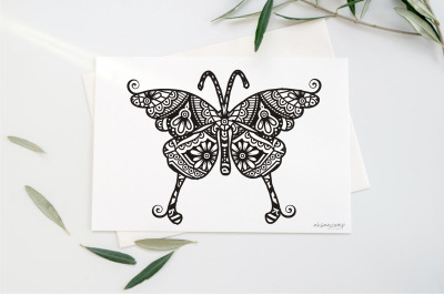 Mini Bundles Butterfly Mandala Vector Line Art Style #4
