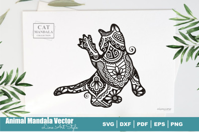 Cat Poodle Mandala &23;1. Boho Style SVG