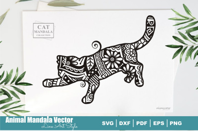 Cat Poodle Mandala &23;4. Boho Style SVG