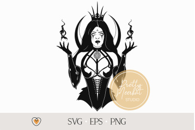 Hecate Goddess svg #2, Witch svg, Witchcraft svg, Gothic cricut svg, p
