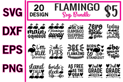 Flamingo svg bundle