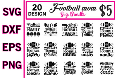 Football mom svg bundle