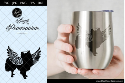 Pomeranian #1 with Wings SVG, Pet Memorial, RIP Angel