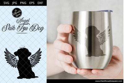 Shih Tzu Dog #4 with Wings SVG, Pet Memorial, RIP Angel