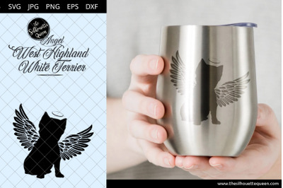 West Highland White Terrier #10 with Wings SVG, Pet Memorial