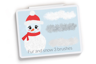 Fur and snowflakes brushes for Procreate