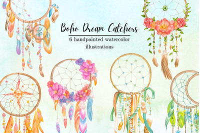 Watercolor Dream Catchers, Floral Dreamcatchers