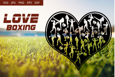 Boxing Women Love SVG Cut File Design, Silhouette, Cricut