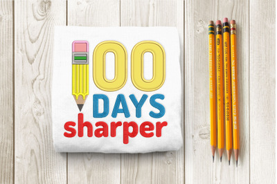 School 100 Days Sharper | Applique Embroidery