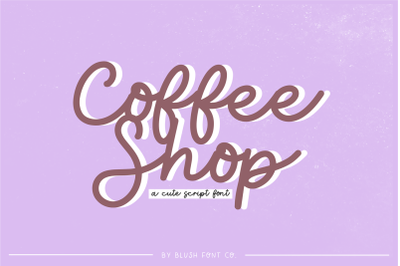 COFFEE SHOP Casual Script Font