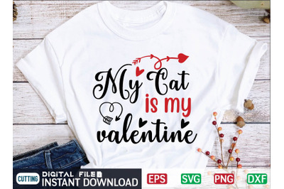 My Cat is My Valentine svg