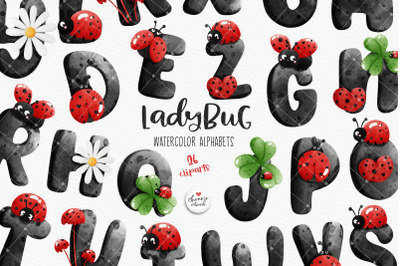 Ladybug alphabets,ladybug fonts