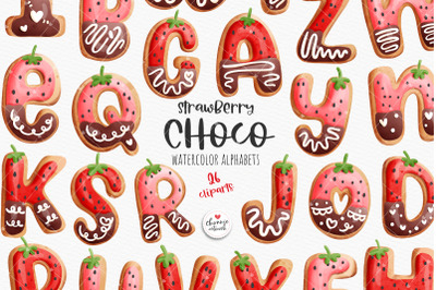 Strawberry chocolate alphabet, Strawberry alphabet