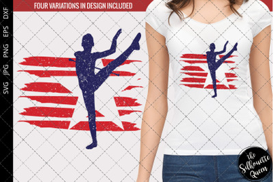 Baton Twirling - 1 flag svg , Dancer Rig svg, American Flag