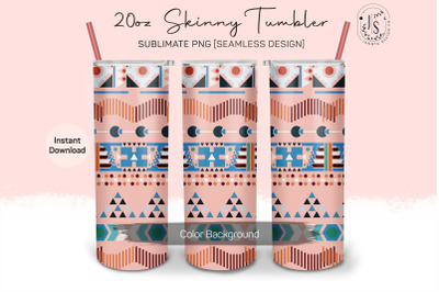 Aztec Pattern 20oz Tumbler Sublimation Wrap