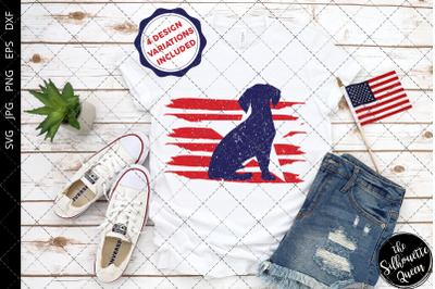 Beagle Dog flag svg , Pet svg, American Flag, Fourth of July SVG