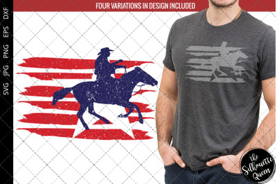 Cowboy-Rancher-Rodeo flag svg ,  American Flag, Fourth of July SVG