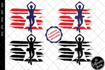 Figure Skating - Female flag svg , Oil Rig svg, American Flag