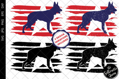 German Shepherd Dog flag svg , Oil Rig svg, American Flag