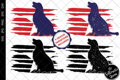 Golden Retriever Dog flag svg , Oil Rig svg, American Flag