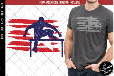 Hurdle - Track and Field flag svg , Oil Rig svg, American Flag