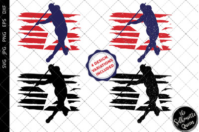 Javelin Throw - Men - Track and Field flag svg, American Flag