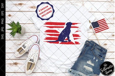 Labrador Retriever Dog flag svg ,Pet svg, American Flag