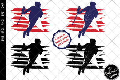 Lacrosse - Men flag svg , Player svg, American Flag