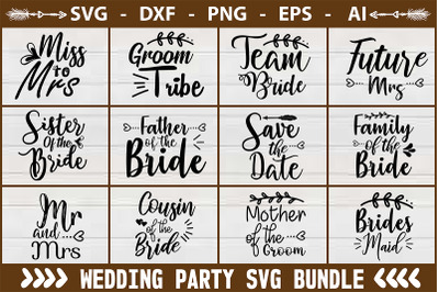 Wedding Party SVG Bundle Vol-2