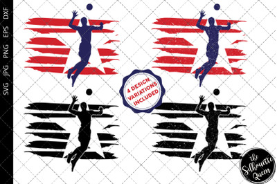 Volleyball Men flag svg , Player svg, American Flag