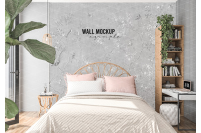 Wall mockup&2C; Wall paper mockup