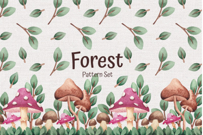 Seamless patterns &quot;Summer forest&quot;