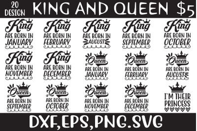 King and Queen svg bundle
