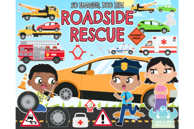 Roadside Rescue Clipart - Lime and Kiwi Designs