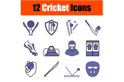 Cricket Icon Set