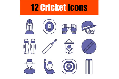 Cricket Icon Set