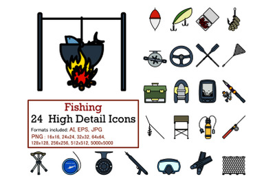 Fishing Icon Set