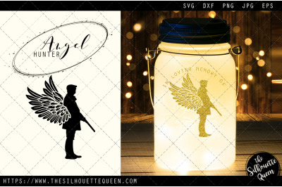 RIP Hunter&2C; Memorial with Angel Wings SVG&2C; Sympathy Svg