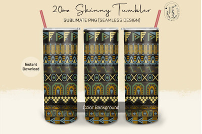 Tribal Pattern 20oz Tumbler Sublimation Wrap