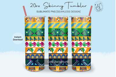 Aztec Pattern 20oz Tumbler Sublimation Wrap