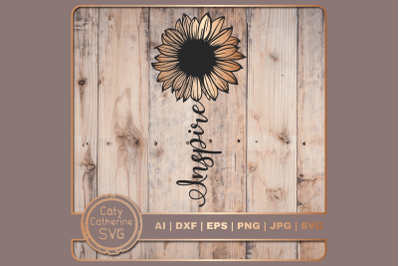 Inspire Sunflower SVG Cut File